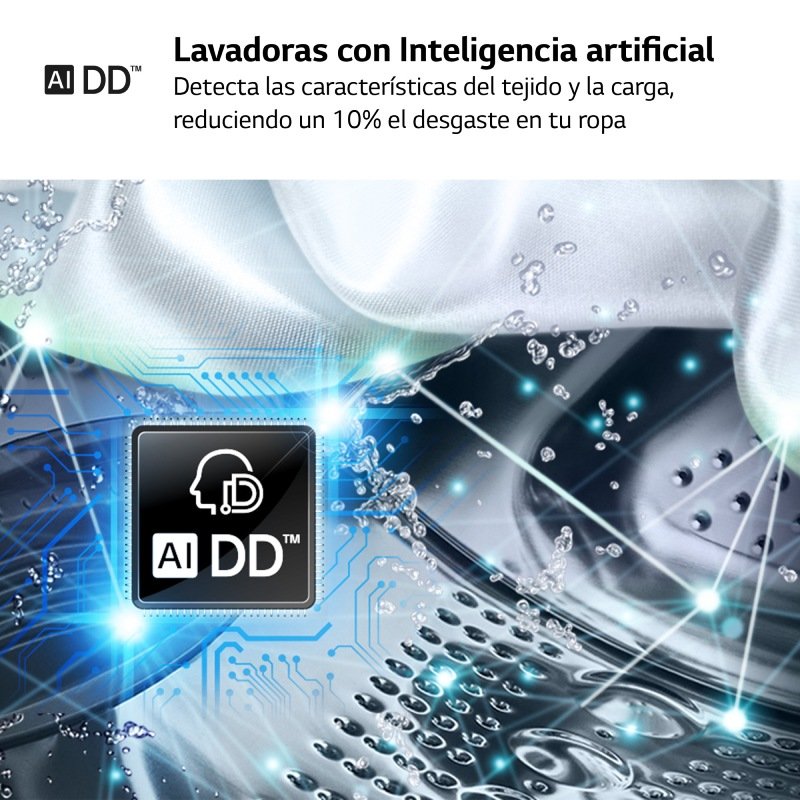 lavadora lg f4wr5009a6m 9k 1400r inox grafito steam clase/a - Imagen 5