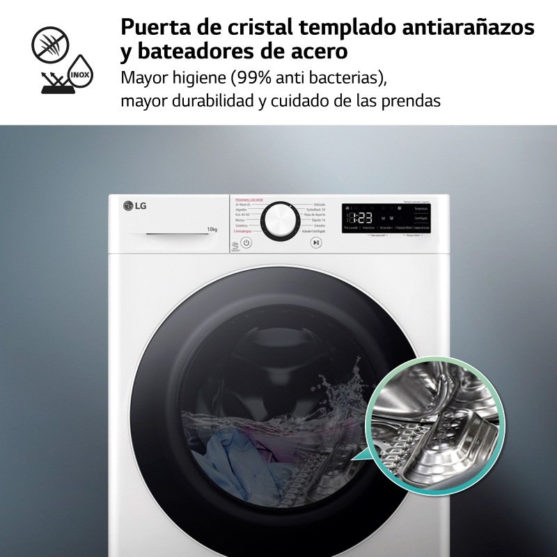 lavadora lg f4wr6010a0w 10k 1400r bca steam - Imagen 5