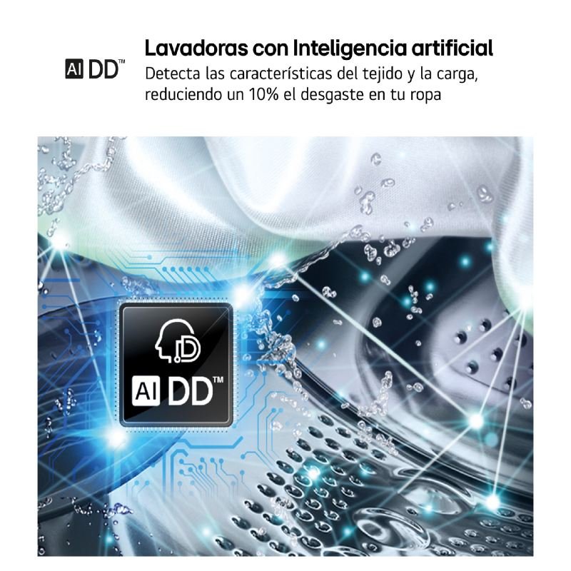 lavadora lg f4x1009nwk 9k 1400r steam dd tapa extr cllase/a - Imagen 5