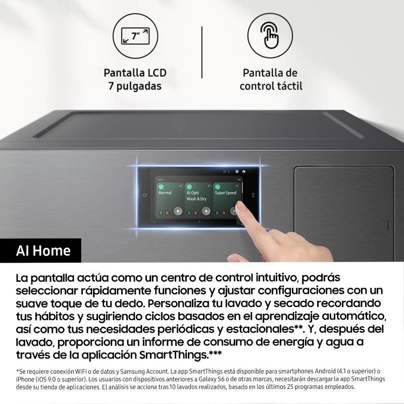 lavadora samsung wf90f09c4su3 9k 1400r atd dsp grafito - Imagen 4