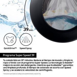 lavadora samsung wf90f09c4su3 9k 1400r atd dsp grafito