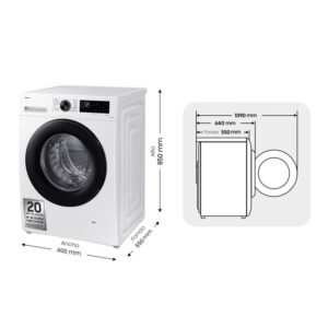 lavadora samsung ww11dg5b25aeec 11kg 1400rpm blanco