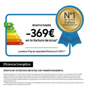 lavadora samsung ww90dg5g34aeec 9k 1400r bca dsp