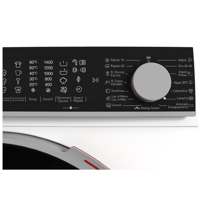 lavadora sharp esnfl814cwna 8k 1400r dsp clase/a - Imagen 4