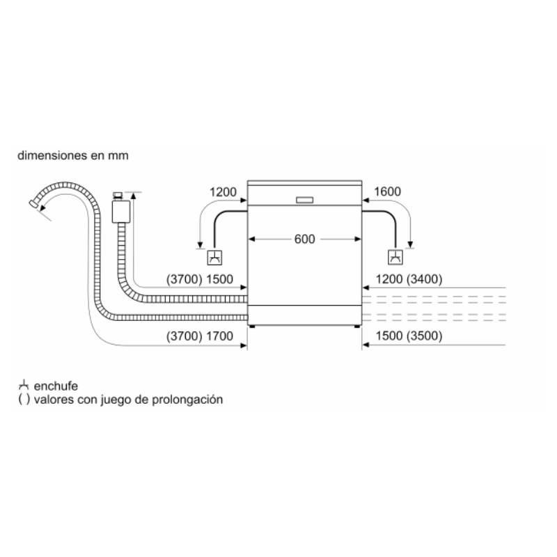 lavavajillas 60cm bosch sms2htw06e 5p 46dba bco - Imagen 2