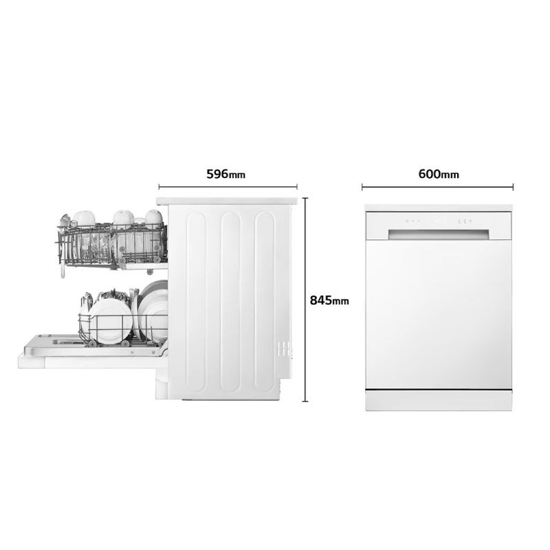 lavavajillas 60cm lg df030fw blanco 13c 5p - Imagen 2