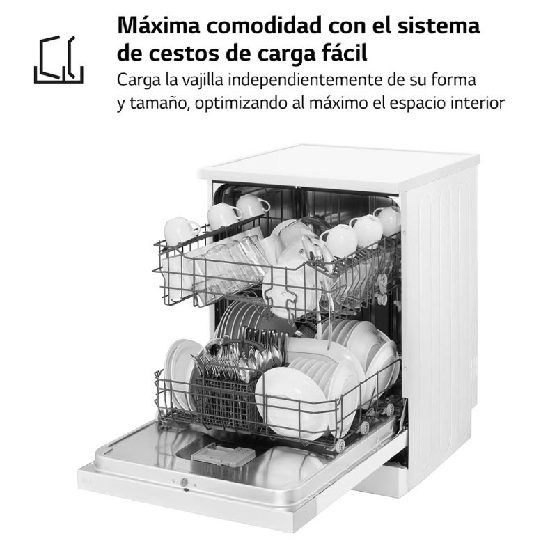 lavavajillas 60cm lg df030fw blanco 13c 5p - Imagen 3