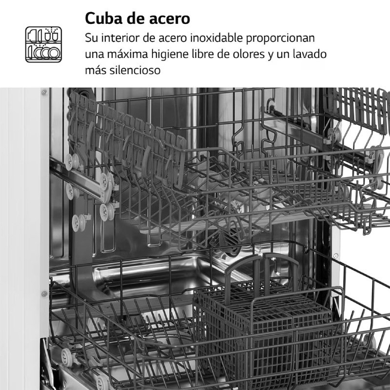 lavavajillas 60cm lg df030fw blanco 13c 5p - Imagen 4