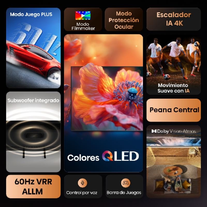 television hisense 55″ 55a7q uhd qled smart tv hdr10+ - Imagen 3