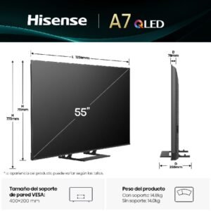 television hisense 55″ 55a7q uhd qled smart tv hdr10+