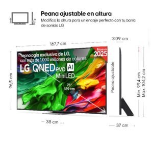 television lg 75″ 75qned87a6b uhd qned evo miniled alfa8