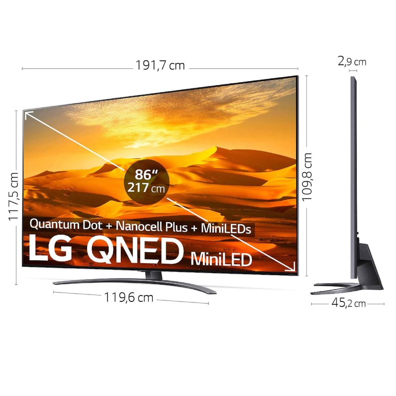 television lg 86″ 86qned916qe qned miniled alfa7 dolbyatmo - Imagen 2