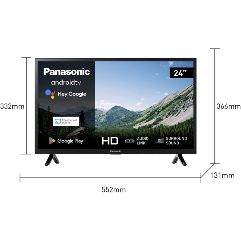 television panasonic 24″ tx24msw504 hd androidtv hdr10 neg - Imagen 2