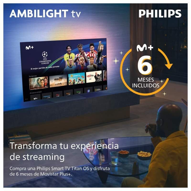 television philips 43″ 43pus7810 uhd qled smart tv hdr10+ - Imagen 3