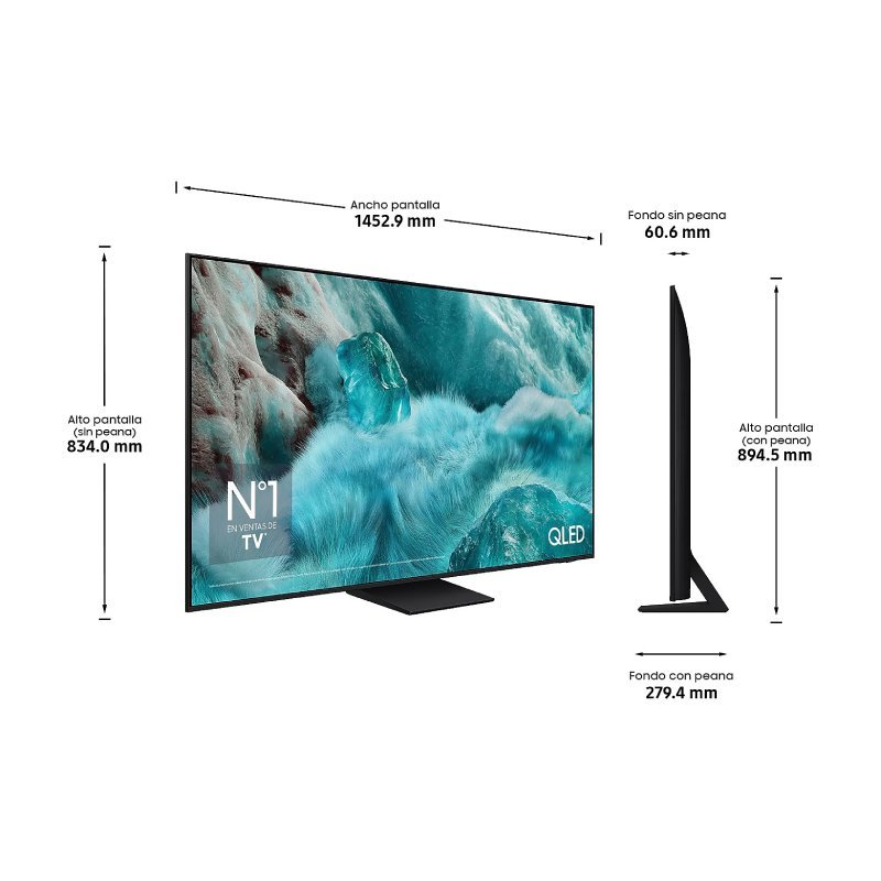 television samsung 75″ tq75q7f5 uhd qled smarttv ia hdr10+ - Imagen 2