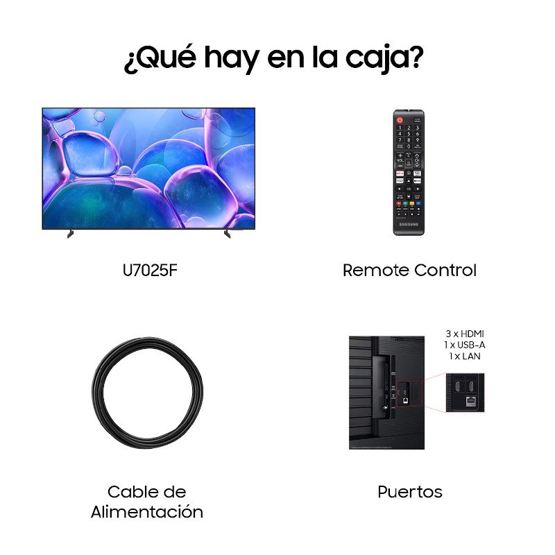 television samsung 75″ tu75u7025f crystal uhd smart tv bt - Imagen 4
