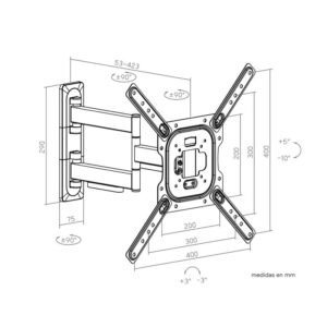 soporte tv genium art gspart65 35kg 26-65