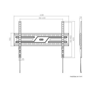 soporte tv genium fijo gspf86 75kg 37-86