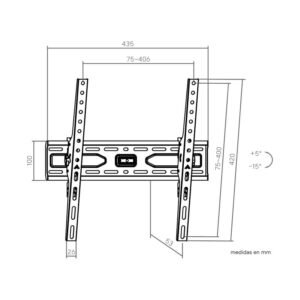 soporte tv genium inc gspin75 45kg 32-75