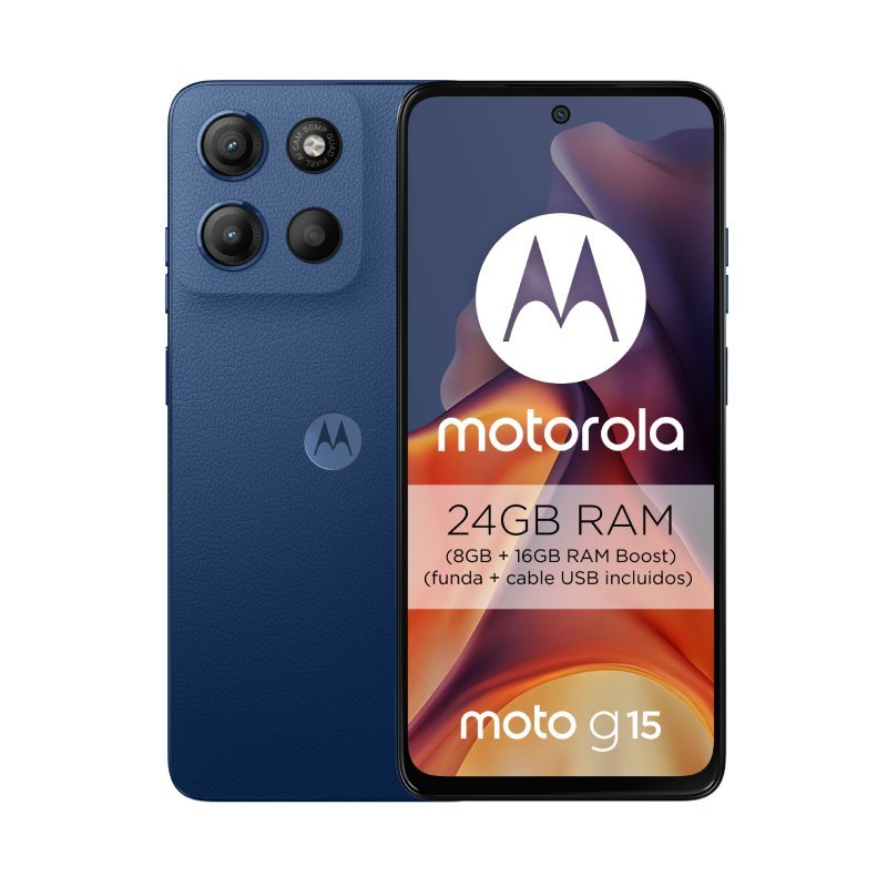 smartphone motorola g15 8/512 6,72″ navy peony