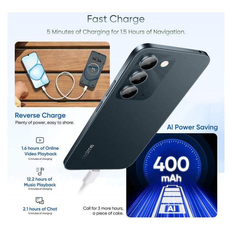 smartphone realme c100 5g 4/256 6,8″ green - Imagen 3