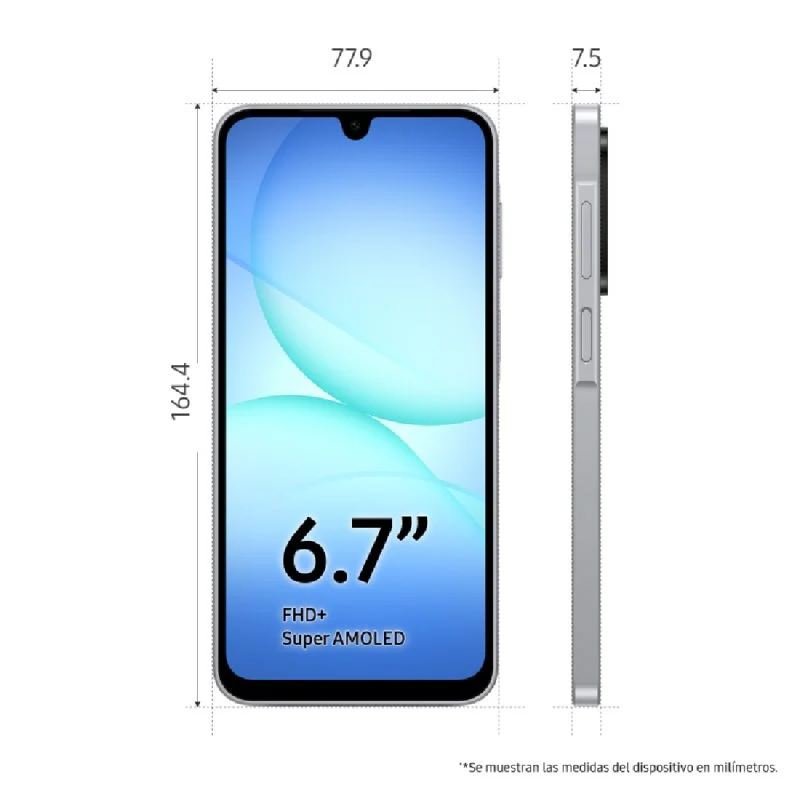 smartphone samsung a17 8/256 6,7″ gray - Imagen 2