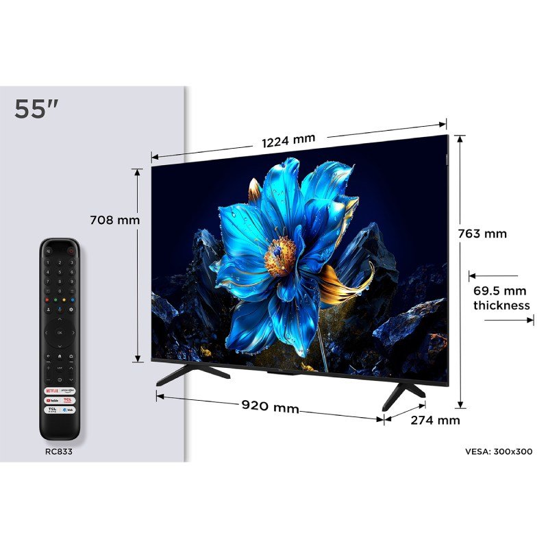 tv tcl 55″ 55p7k uhd qled googletv dolby atmos - Imagen 5