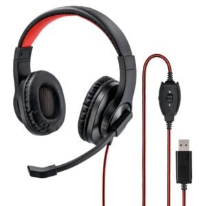 auricular hama[LTG_SITE_PHONE]pc usb hs-usb400 v2 rojo/negro