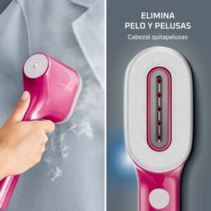 plancha vapor vertical rowenta dr2023 pure pop rosa