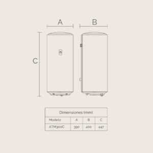 termo electrico artica atm300c 30l clase B