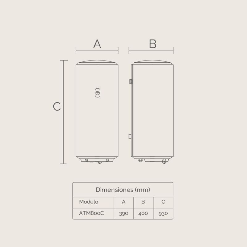 termo electrico artica atm800c 80l clase c - Imagen 3