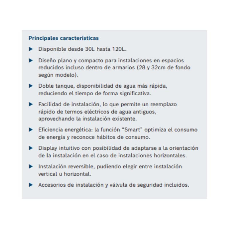 termo electrico bosch tr4501/tr80 80/litros clase/b vert/horiz 5 años - Imagen 2